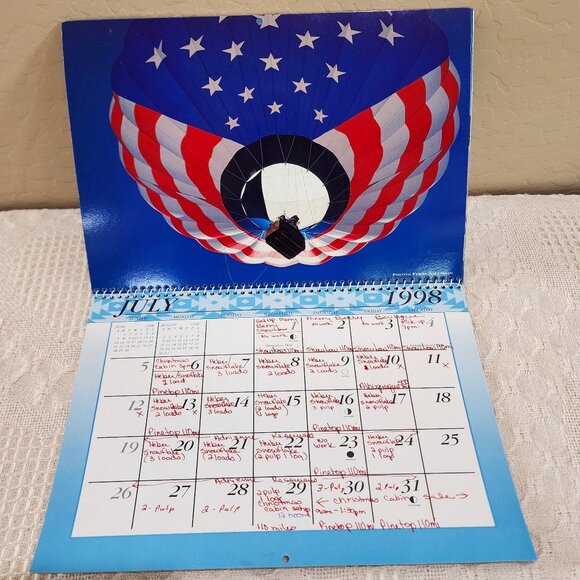 1998 Kodak Albuquerque International Balloon Fiesta Calendar Heavy Duty 9" x 12" - Picture 10 of 15